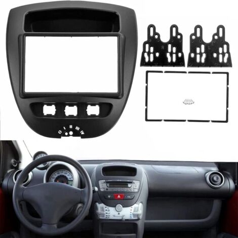 Adaptateur Autoradio Double DIN Compatible avec Toyota Aygo Citroën C1 Peugeot 107 2005 + (1/5)
