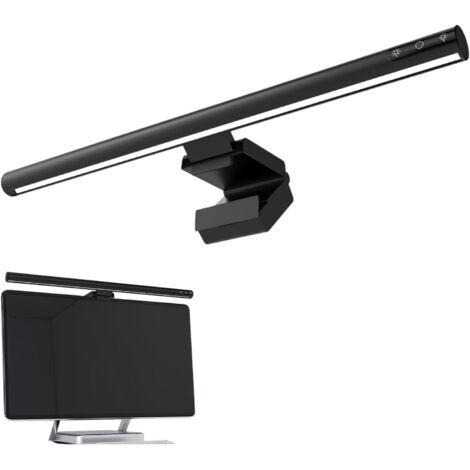 Lampe de moniteur, barre lumineuse pour ordinateur avec contrôle tactile, protection des yeux, lampe de bureau réglable, 5 niveaux de luminosité de couleur anti-lumière bleue, PC, barre lumineuse pour