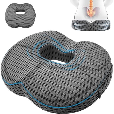 Coussin de siège orthopédique, anti-escarres, coussin de chaise de bureau ergonomique, soulagement du coccyx, hémorroïdes, hanche, coussin de coccyx antidérapant, coussin de siège pour canapé (1/5)