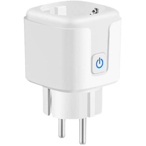 Prise WiFi intelligente : prise intelligente WiFi 16 A avec minuterie et fonction compte à rebours, moniteur d'énergie Smart Socket Switch Fonctionne avec Alexa (1/5)