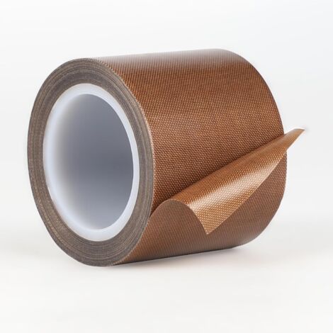 Ruban Adhésif en Téflon 50mm x 10m Ruban Adhésif Haute Temperature Ruban Adhésif PTFE Bande de Téflon Ruban Adhésif de Tissu jusqu'à 300℃ Ruban Isolant pour Machine Sous Vide Scellage Impulsion