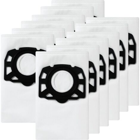 lot de 12 sacs d'aspirateur pour kärcher 2.863-006.0 sacs filtrants en non-tissé 487 wd4 wd5 wd6 wd5p wd6p premium mv4 mv5 mv6 sacs filtrants pour aspirateur humide et sec (1/5)