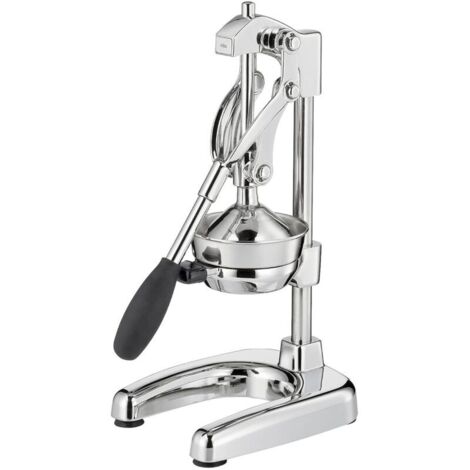 Presse-agrumes manuel en acier inoxydable - Presse-fruits professionnel, 25 % de jus en plus, faible effort, dimensions 22,5 x 19,5 x 43,5 cm, chromé (1/5)