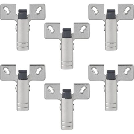 6 x Amortisseur de Charnière à Boîtier Softclose Armoire Porte Amortisseur Réglable pour Charnières 45mm/48mm/52mm (1/5)