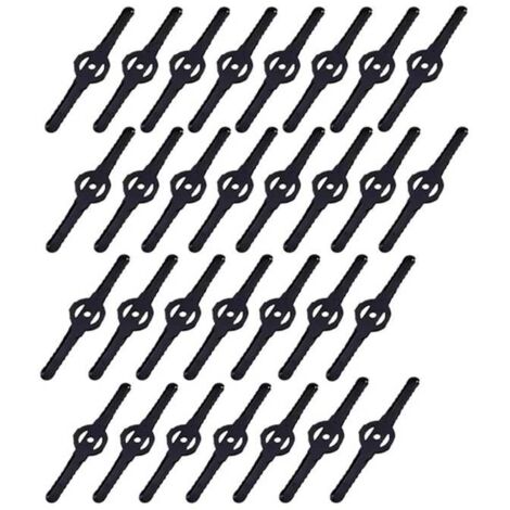 30 Pièces Noir Lame Débroussailleuse, Lame Coupe Bordure, Lame Plastique Coupe Bordure, Acessoires pour Coupe-bordures (1/3)