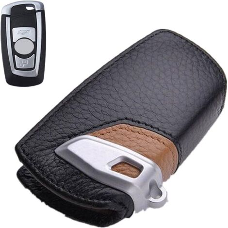 Housse de Protection à clé en Cuir Véritable Compatibilité avec BMW F10 F20 F30 Nouveau 1 2 3 4 5 6 7 Série X3 X4 320I 116I 118I 328I 530I Accessoires de Télécommande (Jaune) (1/2)