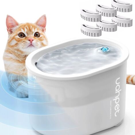 Fontaine à Boire pour Chat 2L, Fontaine pour Animaux Super Silencieuse avec Lumières LED, Filtration Multiple, Trois modes de débit d'eau, Empêcher la Combustion à Sec Pendant 150ciel
Fontaine sans fi (1/5)