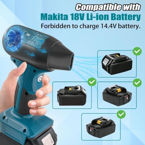 Mini souffleur Jet Dry compatible avec batterie Makita 18 V, ventilateur à jet 130 000 tr/min