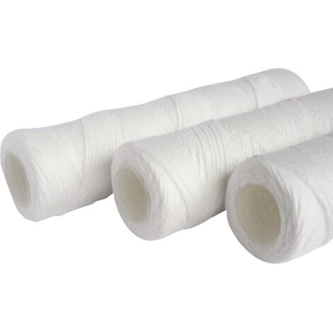 Lot de 3 Cartouches Bobinée Filtre à Eau Anti Sédiments - Compatibles Filtre 10 pouces