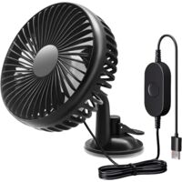 Ventilateur Voiture,Ventilateur Thermique de Voiture,Ventilateur de Refroidissement de Siège D'auto,Ventilateur de Voiture Portable,Convient aux Voitures,Camping-Cars (Ventouses)