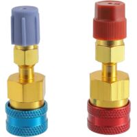 R1234yf Quick Connector Kit R1234yf to R134a High/Low Side Quick Connector R1234YF Hose Fitting Connector Adaptor for R1234YF Vehicle Air Conditioning System Evacuation Charging (2 pcs)