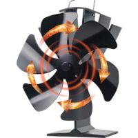 Ventilateur de Poêle à Bois Alimenté par la Chaleur - Pour Poêle à Pellets, Cheminée
