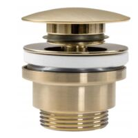 REA – Bonde de lavabo clic-clac 45mm – Laiton doré mat – Universelle avec ou sans trop-plein – Garantie 24 mois