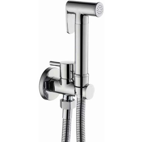 Toilet Bidet Sprayer Kit, Brass Wall-Mounted Bidet Sprayer, High-Pressure Handheld Bidet Sprayer Kit for Personal Hygiene (Chrome) (1/5)