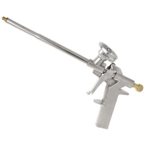 Foam gun, construction caulking polyurethane foam gun, heavy-duty PU metal expanding foam gun for caulking, filling, sealing (gold)