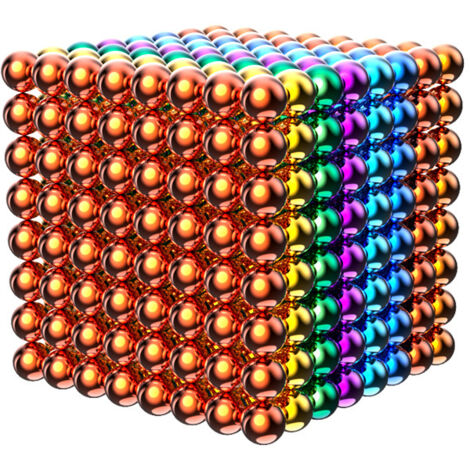 1000pcs 5mm Magnetic Balls Stress Relief Mix 10 Colors (Mix Color, 1000pcs)
