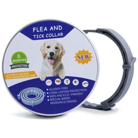 Adjustable Anti-Flea and Tick Collar for Dogs – Waterproof – 8 Months of Effective Protection – Natural Essential Oils