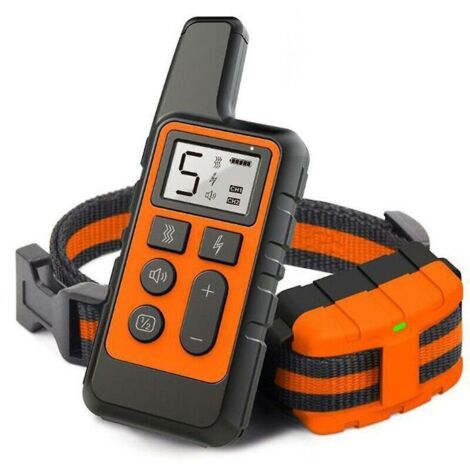 Rechargeable Waterproof Dog Training Collar 500m PET Orange (1/5)