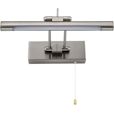 LED Bathroom Wall Light - Pull Chain Switch - Adjustable Mirror IP44 - 4000K 35cm/6W (1/4)