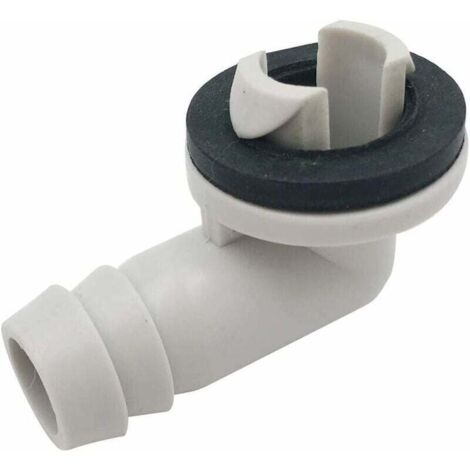 Air Conditioner Drain Pipe Connector Elbow Fitting with Rubber Ring for Split and Window Units, 3/5 Inch (15 mm) (1/4)