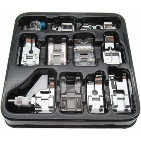 11-piece DIY presser foot set for home sewing machines, spare parts and accessories, suitable for sewing machines from Brother, Singer and Janome. (1/5)