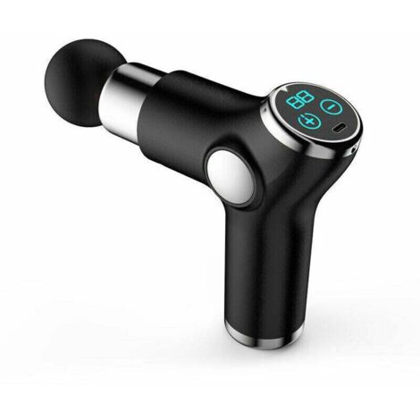 Sports massage gun: A portable body massager, ideal for massage and relaxation after training. A massage gun for pain relief. (1/4)