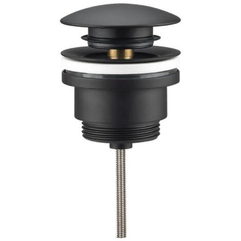 Universal Sink Plug - Universal Sink Plug - Matte Black - Compatible with Check Valve and Overflow - Ideal for Bathrooms and Laundry Rooms (1/3)