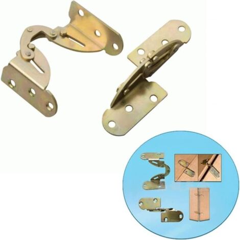 Door Hinge 2 PCS Multifunctional Hinge 180 Degree Dining Table Hidden Folding Hinge Office Furniture Hardware - 25mm Door Hinge (Size: 18mm) (1/4)