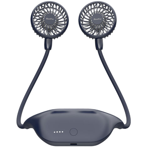 10000mAh Portable Neck Fan, Small Desk Fan, 48 Hours Runtime, USB Rechargeable, 6 Speeds, for Outdoor, Camping, Office or Living Room. (1/5)
