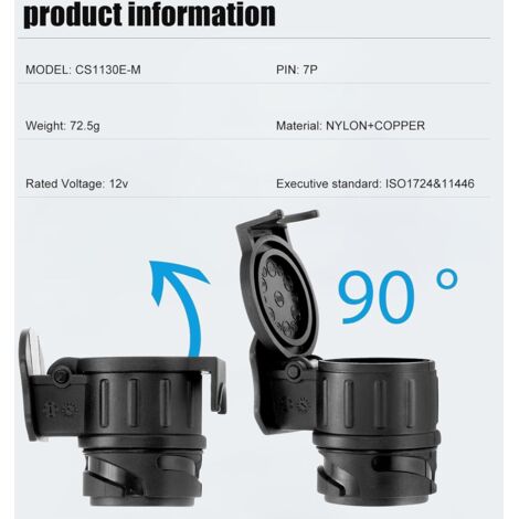 Adattatore Da 13 A 7 Pin Per Rimorchio - Spina Convertitore Per Auto E Caravan, 12V, Plug And Play