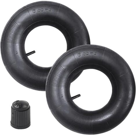 Wheelbarrow Inner Tube, 2 Pieces Wheelbarrow Inner Tubes 15x6.00-6, Wheelbarrow Spare Tire, for Hand Truck, Transport Cart, Garden Cart, Lawn Mower