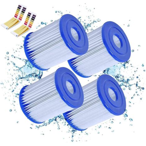 Filter Cartridges for Bestway Size I for Swimming Pools for Bestway Swimming Pool Pump, Inflatable Swimming Pool Filter, Easy Installation (4 PCS) (1/5)