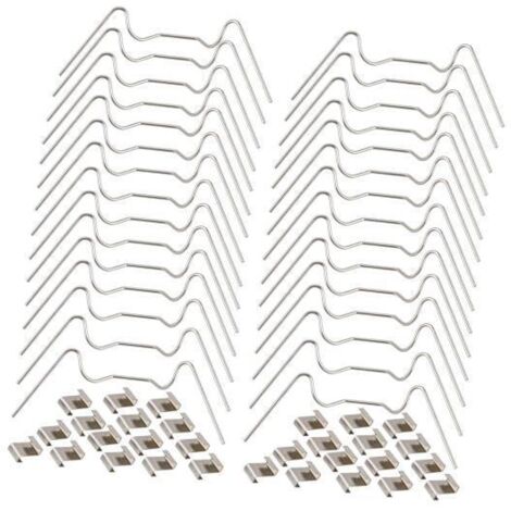 100pcs Gardening Greenhouse Glass Clip Fastener Buckle Greenhouse Panel Fixing Accessories Double Hole Mesh Outdoor (1/3)