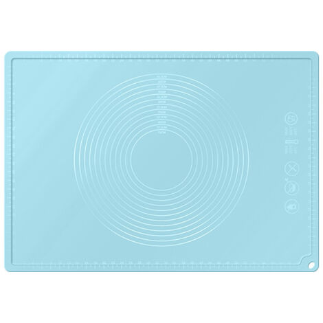 Extra Thick Non-Stick Silicone Pastry Mat with Measurement, Reusable Food Grade Silicone Countertop Mat for Making Cookies, Macarons, Bread (60cm(L) x 40cm(W) (1/5)