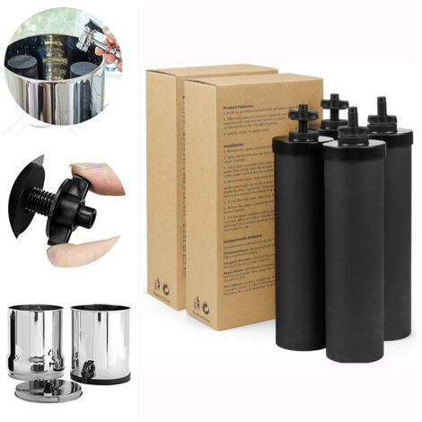 Pack of 4 Filters for Gravity Water Filter Systems Compatible with Weeplow, Berkey, Berkefeld, Doulton Filtration Systems, Reduces Contaminants Up to 99.99%