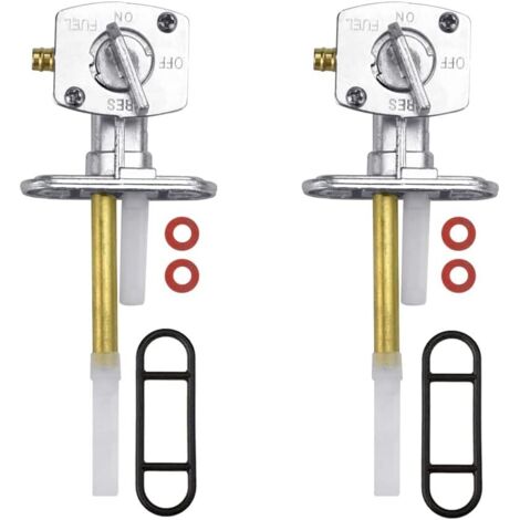 2 PCS Petrol Fuel Tap Aluminum Alloy Antiseptic Gasoline Fuel Switch Anti-Rust Fuel Valve Petcock Anti-Aging Durable for Suzuki Yamaha Polaris Motorcycle (1/4)