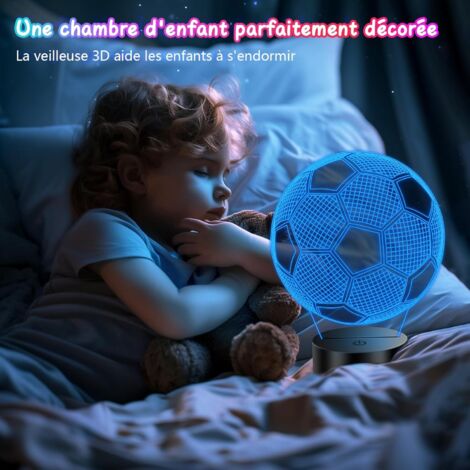 Lámpara De Pintura De Diamantes 3D De Fútbol Para Niños | Kit De Manualidades Con Luz LED Y 7 Modos De Color | Regalo Creativo Para Niños De 4 A 10 Años | Incluye USB Y Pilas