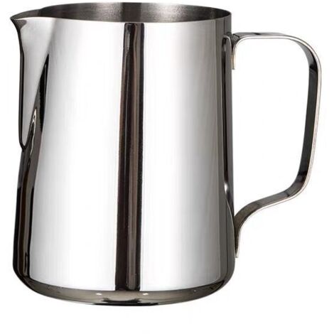Milk Frothing Pitcher, 304 Stainless Steel Milk Jug, 350ml Steam Pitcher, Coffee Cappuccino Steamer Jug Barista Milk Jug with Decorating Pen, Silver 550ML