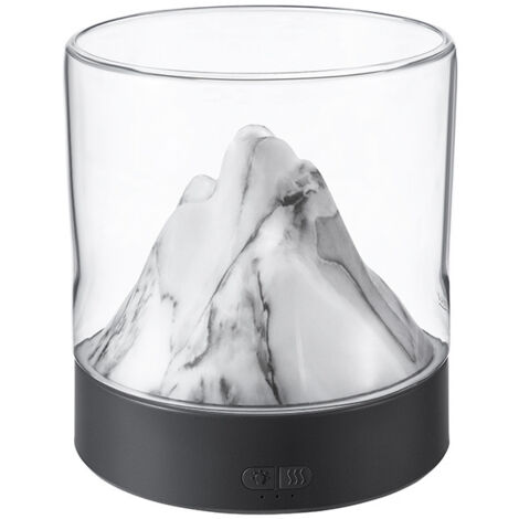 Flame Mountain Aromatherapy Machine for Home Bedroom Aromatherapy Diffuser Essential Oil Humidifier Timing Humidification Fragrance Machine (Black) (1/4)
