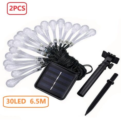 Set of 2,30LED solar garland, outdoor and indoor 6.5 M 8 modes IP65 waterproof garden color (1/5)