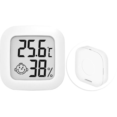 Indoor Thermometer Indoor Hygrometer, Mini Hygrometer Digital Outdoor Thermometer Indoor Thermometer for Home Terrarium Baby Room Incubator Cellar Cloakroom etc (1 White)