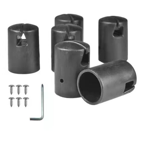 Set of 13, Trampoline Fence - Fence - Trampoline Fence Fixed Safety Fence, Black