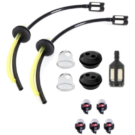7 Piece Fuel Hoses with Filter, 5 Pack General Snap-In Primer Bulb, Fuel Hose for Brush Cutter, Fuel Hose with Filter and Primer Bulb, for Brush Cutter (1/5)