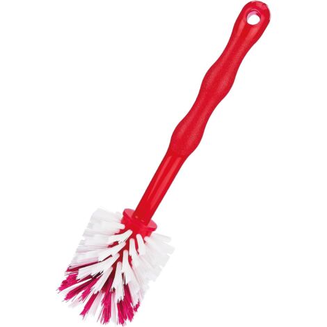 Dishwashing brush for Thermomix mixing bowl • Suitable for Thermomix mixing bowl, Monsieur Cuisine, Bosch Cookit etc. • Robust brush with nylon bristles • Dishwashing brush (red) (1/5)