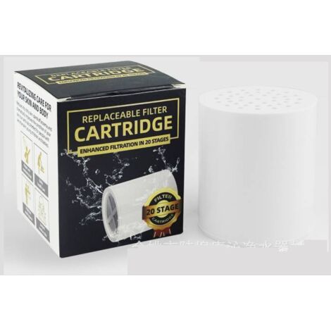 20-Stage Shower Filter, Single Cartridge, Removes Chlorine, Heavy Metals & Other Sediments, Vitamin C Water Softener