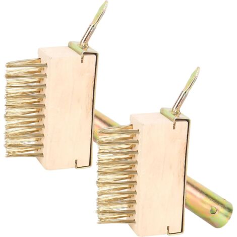 2 pieces weed joint brushes with hooks, weed brush replacement weed brush heads, steel brush for moss and weeds (1/4)