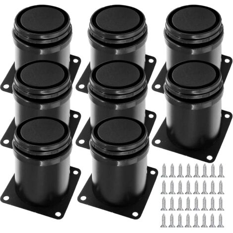 Furniture Leg, Adjustable Leg, Black Adjustable Furniture Leg, Sofa Leg, Metal Table Leg, Adjustable Table Leg (5CM/8 Pieces)