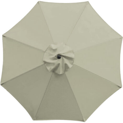 8 Ribs Replacement Canopy for Garden Umbrella, Patio, Yard, Beach, Pool, Market (Canopy Only), Gray Green