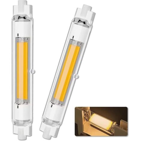 2 LED Lights AC220V R7SCOB sapphire glass tube 118mm 20W horizontal plug-in double-ended light(white light) (1/5)