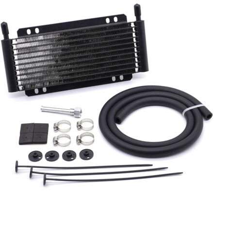 20 Rows - Height 190MM - Black,678, Universal Aluminum Alloy Transmission Oil Cooler Radiator Remote Transmission Oil Cooler/Auto Manual Radiator Converter